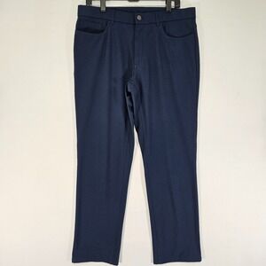 Charles Tyrwhitt Men's Polyester Chino Trousers Navy Blue Size 34x30 SLIM FIT